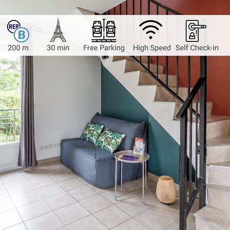 Le Duplex , Proche Gare Rer, Parking, Arrivee Autonome Apartment ปาเลโซ ภายนอก รูปภาพ